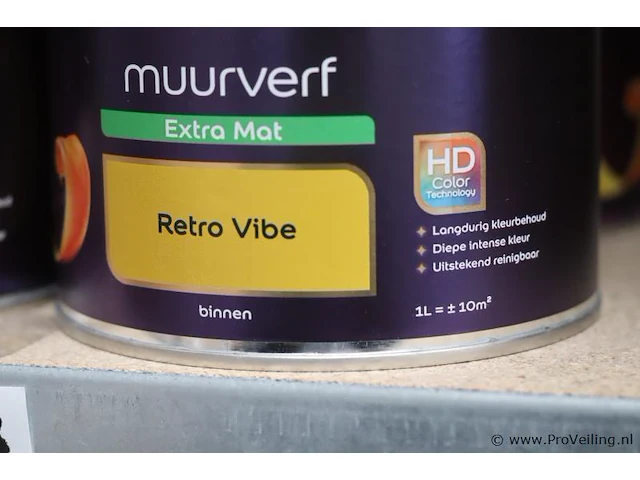 Partij flexa creations muurverf - kleur extra mat retro vibe - 10 blikken á 1ltr - afbeelding 3 van  4