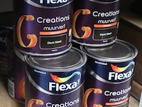 Partij flexa creations muurverf - metallic - dark steel - 8 blikken á 1ltr - afbeelding 1 van  3