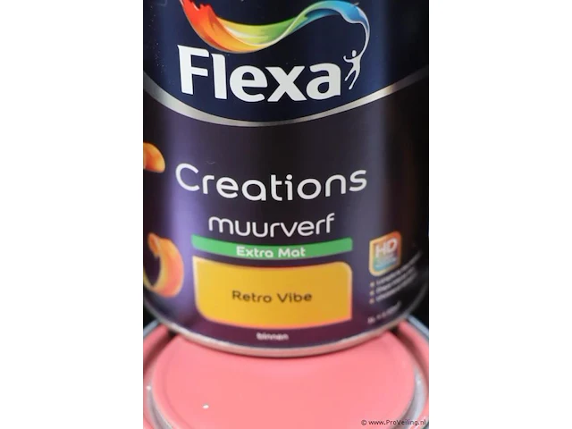 Partij flexa creations muurverf, diverse kleuren - 22 stuks á 1ltr - afbeelding 2 van  6