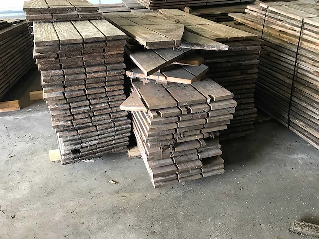 Partij gebruikte hardhouten vlonderplanken - afbeelding 8 van  8