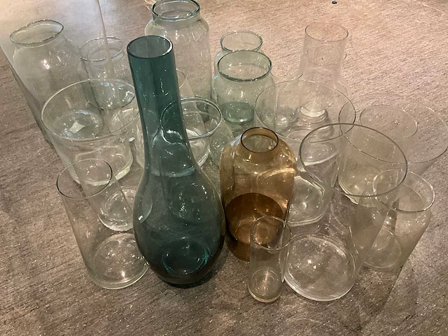 Partij glazen bloempotten - afbeelding 3 van  7