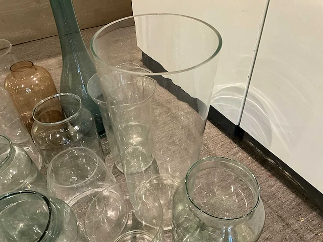 Partij glazen bloempotten - afbeelding 5 van  7