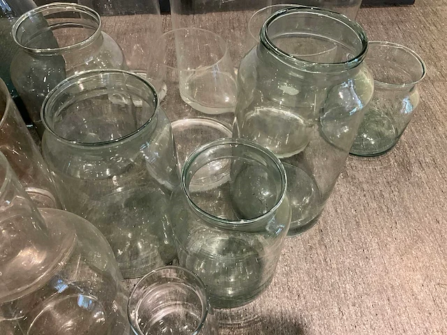 Partij glazen bloempotten - afbeelding 6 van  7