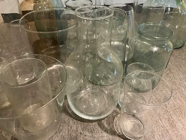 Partij glazen bloempotten - afbeelding 7 van  7