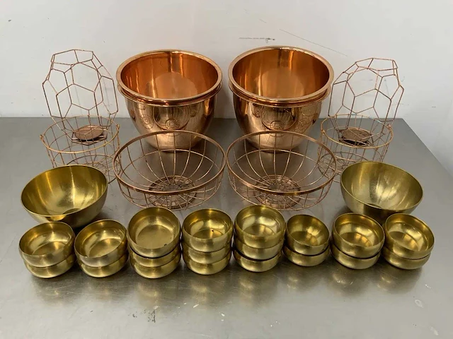Partij goud- en koperkleurige decoratie - afbeelding 1 van  6