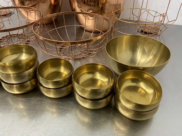 Partij goud- en koperkleurige decoratie - afbeelding 2 van  6