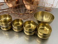 Partij goud- en koperkleurige decoratie - afbeelding 2 van  6