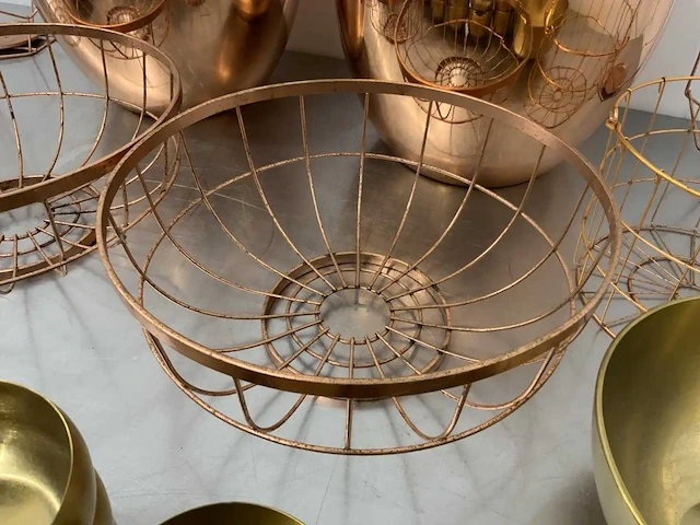 Partij goud- en koperkleurige decoratie - afbeelding 3 van  6