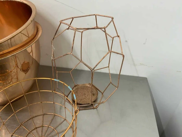 Partij goud- en koperkleurige decoratie - afbeelding 5 van  6