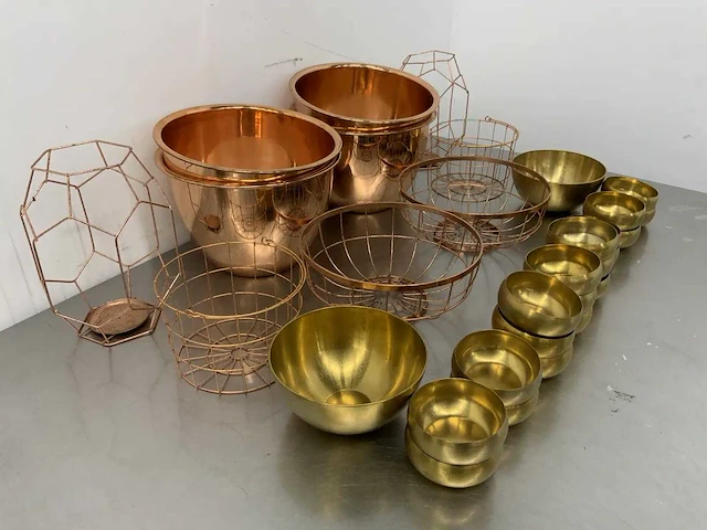 Partij goud- en koperkleurige decoratie - afbeelding 6 van  6