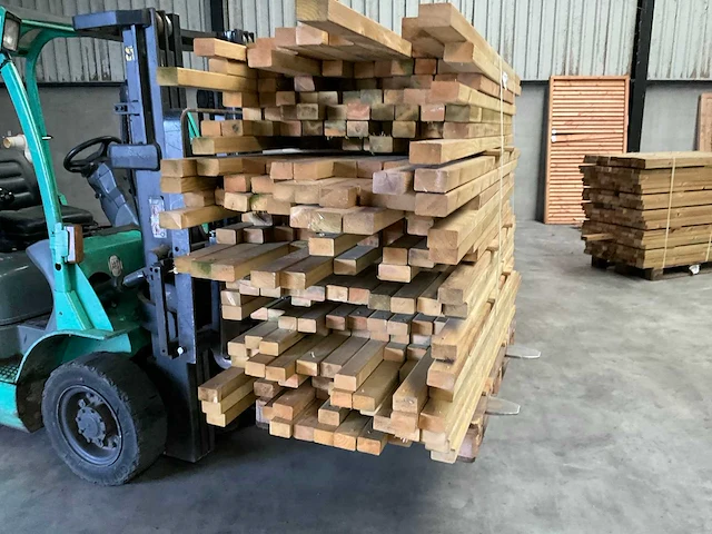 Partij grenen balken 80-180x6,5x4,5 cm - afbeelding 8 van  10