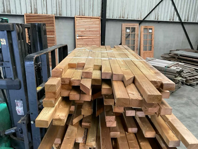 Partij grenen balken 80-180x6,5x4,5 cm - afbeelding 10 van  10