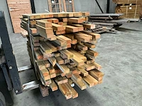 Partij grenen balken 80-180x6,5x4,5 cm - afbeelding 9 van  10