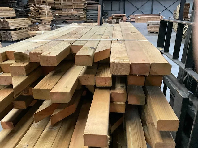 Partij grenen balken 80-180x6,5x4,5 cm - afbeelding 4 van  9