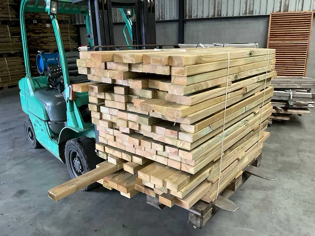 Partij grenen balken 80-180x8,5x4,5 cm - afbeelding 5 van  8