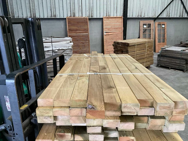 Partij grenen balken 80-180x8,5x4,5 cm - afbeelding 8 van  8