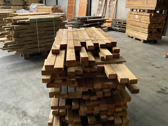 Partij grenen balken 80-180x8,5x4,5 cm - afbeelding 5 van  6