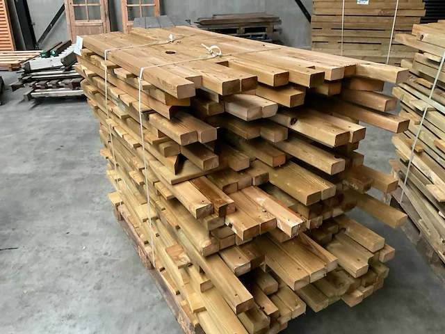 Partij grenen balken 80-180x8,5x4,5 cm - afbeelding 5 van  7