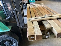Partij grenen geïmpregneerde tuinpalen 8,8x8,8 cm - afbeelding 9 van  14
