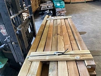 Partij grenen geïmpregneerde tuinpalen 8,8x8,8 cm - afbeelding 10 van  14