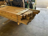Partij grenen geïmpregneerde tuinpalen 8,8x8,8 cm - afbeelding 13 van  14