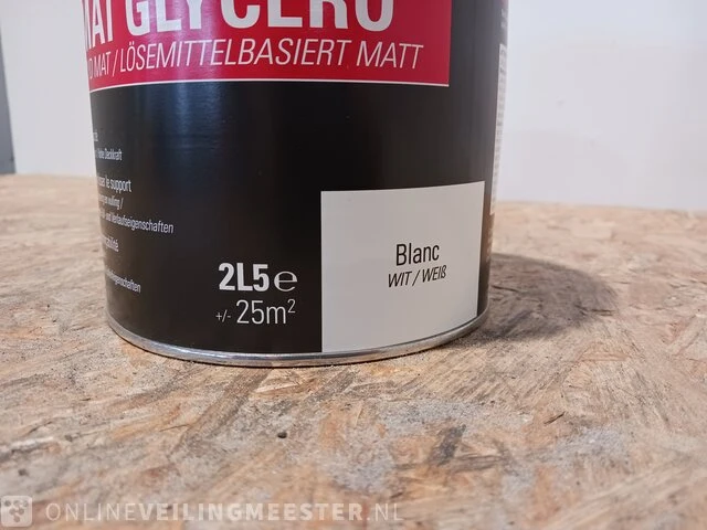 Partij grondverf terpentinebasis renaulac, wit - afbeelding 3 van  3