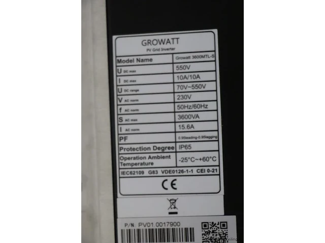 Partij growatt inverters/omvormers o.a. model 3600mtl-s & 1000-s - afbeelding 5 van  9