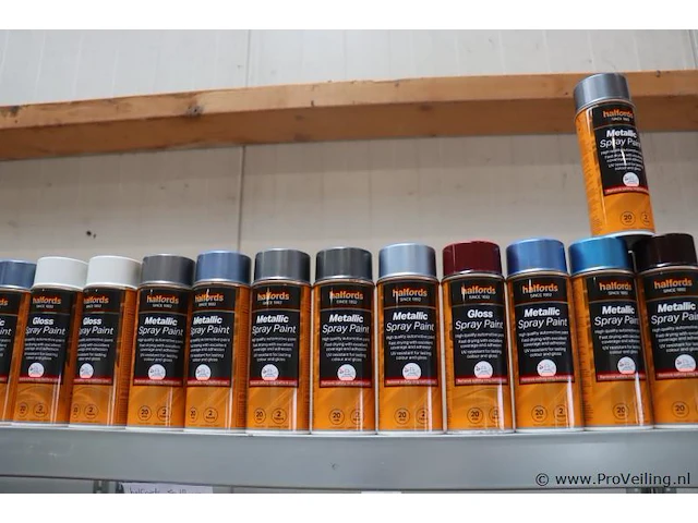 Partij halfords spray paint - 75 bussen á 400ml - afbeelding 2 van  9