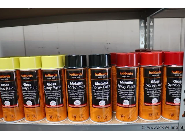 Partij halfords spray paint - 75 bussen á 400ml - afbeelding 4 van  9