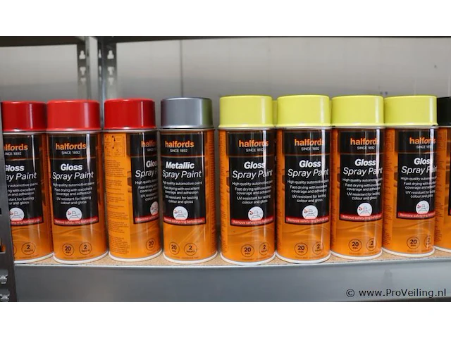 Partij halfords spray paint - 75 bussen á 400ml - afbeelding 5 van  9