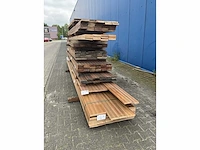 Partij hardhout brugdek planken 24 x 120 (223x) - afbeelding 12 van  16