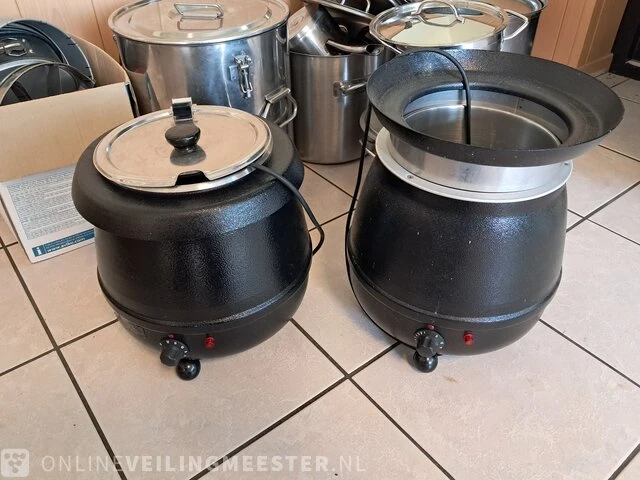 Partij horeca soeppannen en soepkommen - afbeelding 5 van  8