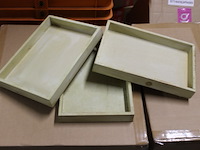 Partij houten bakjes 25x17x3 45 stuks - afbeelding 1 van  5