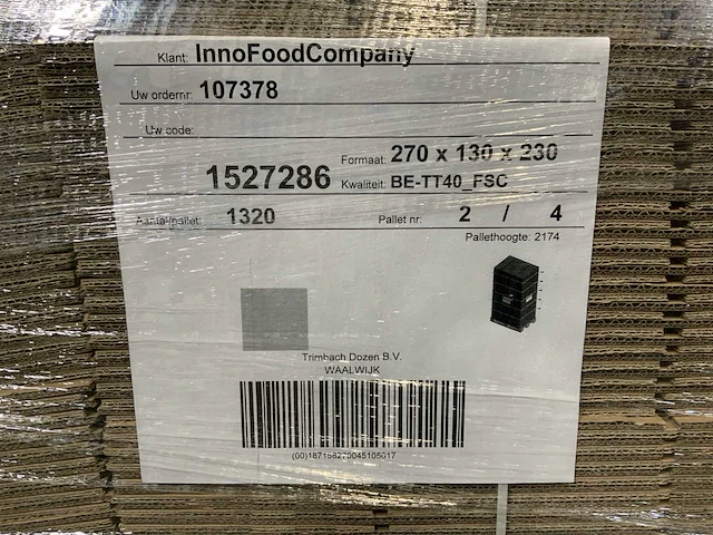 Partij kartonnen dozen - 16x pallet - afbeelding 12 van  16