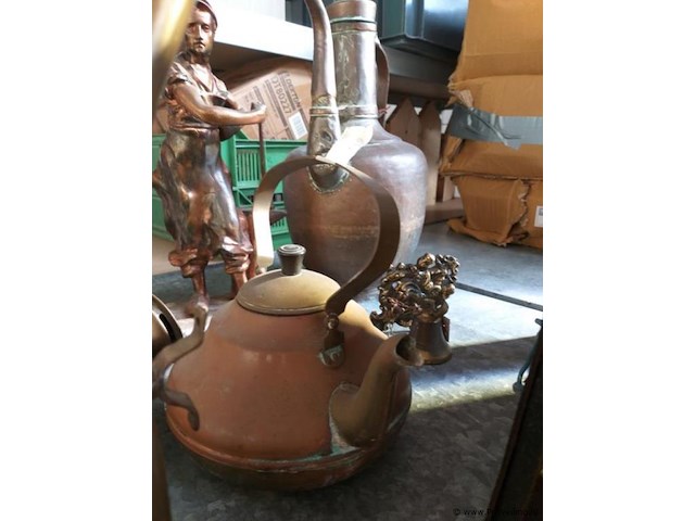 Partij koperwerk ca. 14 items - afbeelding 5 van  6