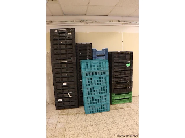 Partij kunststof kratten - afbeelding 1 van  14