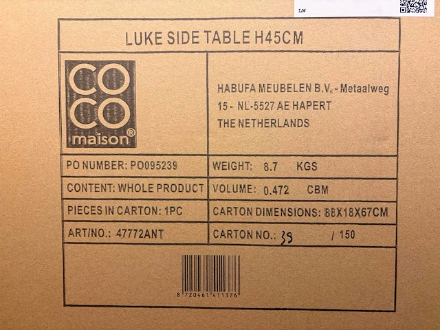 Partij luke side table coco maison luke bijzettafel - afbeelding 2 van  3