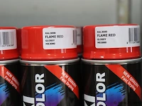 Partij maxicolor spuitbussen - - ral 3000 vuurrood - 10 bussen á 400ml - afbeelding 3 van  4
