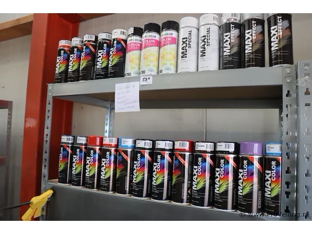 Partij maxicolor spuitbussen - 53 bussen á 400ml - afbeelding 1 van  7