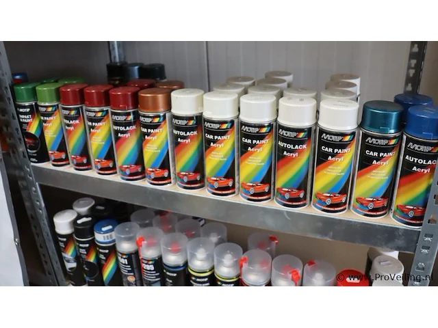 Partij motip autolak (400ml) & onderhouds spuitbussen (500ml) - 115 bussen á 400-500ml - afbeelding 10 van  14