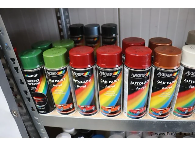 Partij motip autolak (400ml) & onderhouds spuitbussen (500ml) - 115 bussen á 400-500ml - afbeelding 11 van  14