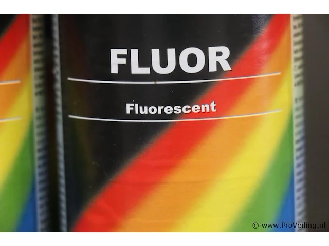 Partij motip fluor lak spuitbussen - kleur geel - 10 bussen á 400ml - afbeelding 4 van  4