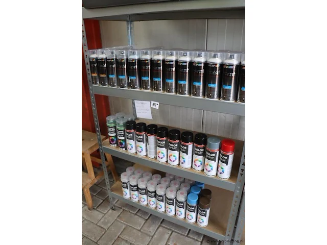Partij motip/colorspray spuitbussen - 82 bussen á 400ml - afbeelding 1 van  9