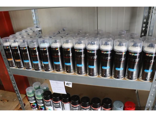 Partij motip/colorspray spuitbussen - 82 bussen á 400ml - afbeelding 2 van  9