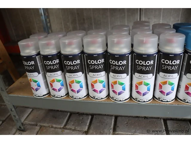 Partij motip/colorspray spuitbussen - 82 bussen á 400ml - afbeelding 8 van  9