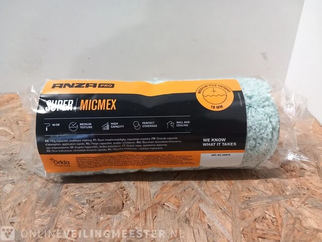 Partij muurverfrollers 18cm micmex anza, grijs - afbeelding 3 van  5