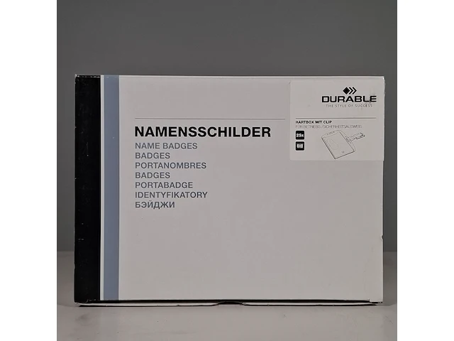 Partij naambadges, durable, hard box security pass holder - afbeelding 1 van  5
