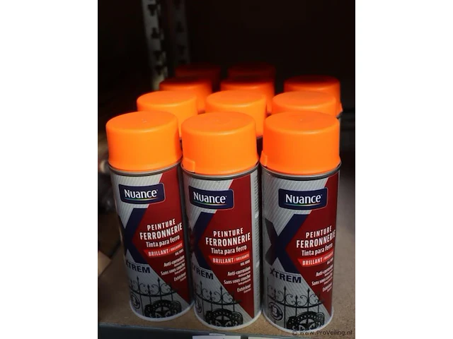 Partij nuance spuitbussen voor hekwerken - kleur ral 3005 (rood) - 11 bussen á 400ml - afbeelding 1 van  3