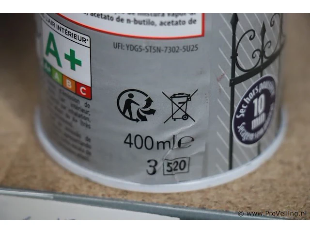 Partij nuance spuitbussen voor hekwerken - kleur ral 3005 (rood) - 11 bussen á 400ml - afbeelding 3 van  3
