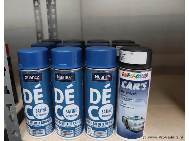 Partij nuance/duplicolor spuitbussen - 12 bussen á 400ml - afbeelding 1 van  4